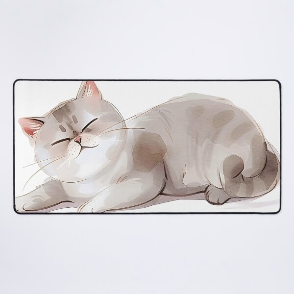 Vista previa del artículo con la obra «Ilustración de gato gordo feliz», diseñado y vendido por kojinho.