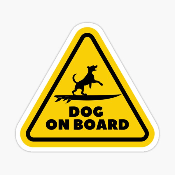 Item preview,  Aufkleber „Hund an Bord“ mit gelbem Diamant-Warndreieck – Pfotenabdruck „Hund an Bord“. designed and sold by ZACK ART.