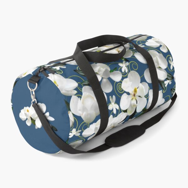 Item preview, Magnolia Scroll Halfdrop Dark Blue 21486b designed and sold by Art in My Loft.