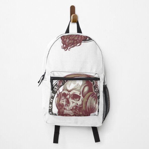 Item preview, Viking Vintage Skull Beard with Headphone designed and sold by JoyInk.