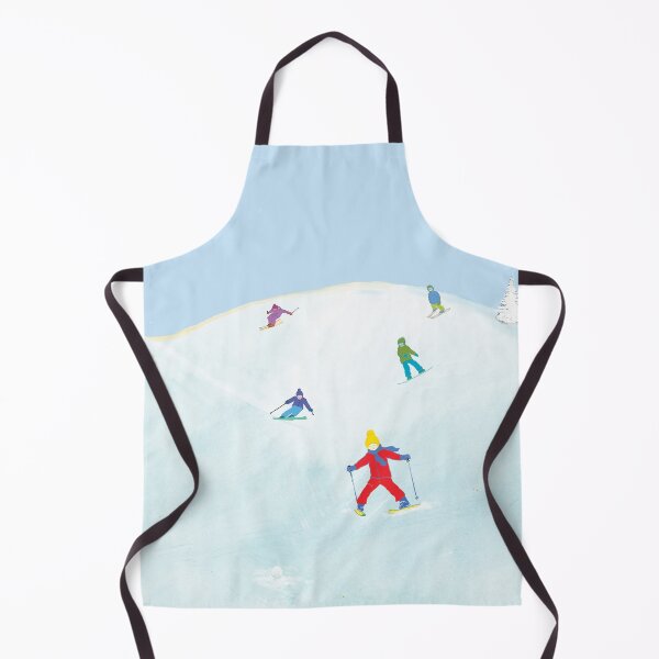 Item preview, Little Skiers On Snowy Hill Illustration designed and sold by Julia Doria.