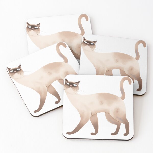 Item preview, Graceful_Siamese_Cat_Watercolor_Art designed and sold by kojinho.