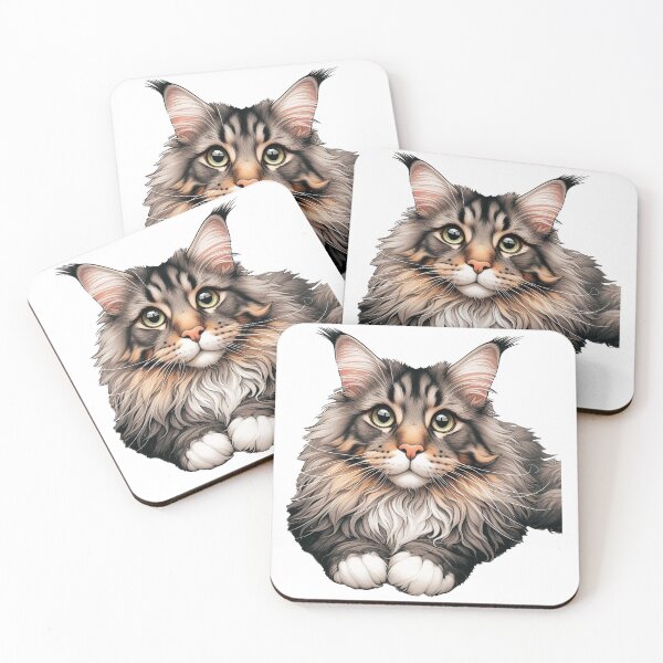 Item preview, Maine Coon Cat Laying Down designed and sold by nikkolaus.