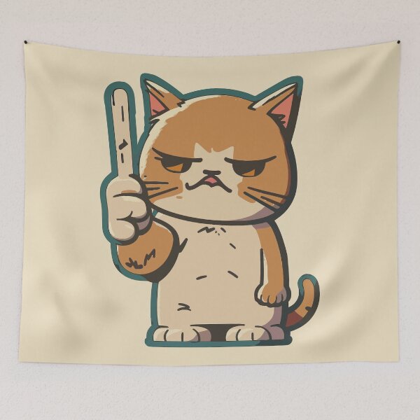 Item preview, Cat shoving Middle Finger designed and sold by Amir Faysal.