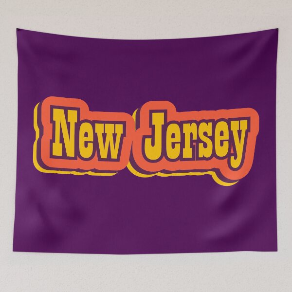 Item preview, New Jersey State of America Retro Typography designed and sold by ArtNoveltee.