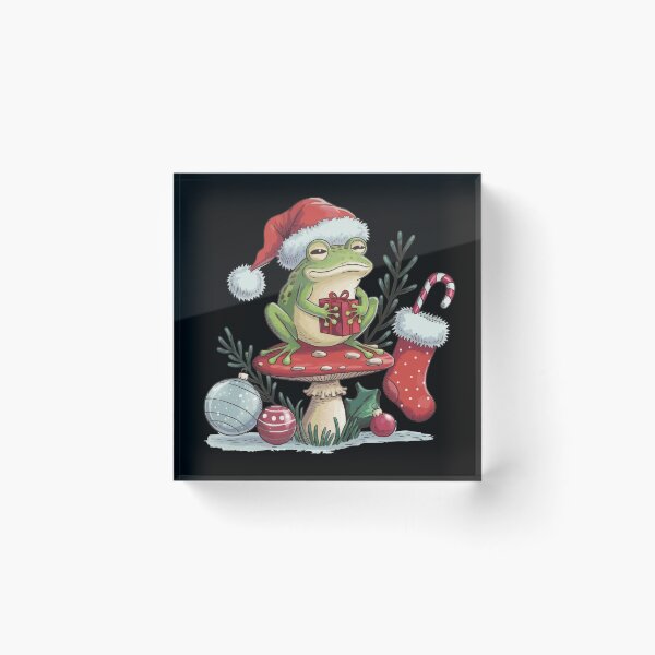 Item preview, Cottagecore Aesthetic Frog Mushroom Christmas designed and sold by thespecialtyhub.
