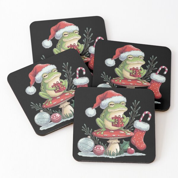 Item preview, Cottagecore Aesthetic Frog Mushroom Christmas designed and sold by thespecialtyhub.