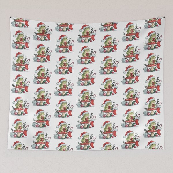 Item preview, Cottagecore Aesthetic Frog Mushroom Christmas designed and sold by thespecialtyhub.
