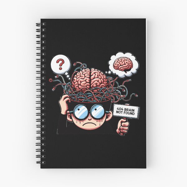 Item preview, 404 Brain Not Found—Programmer's Humour designed and sold by Tw1nsAIArt.