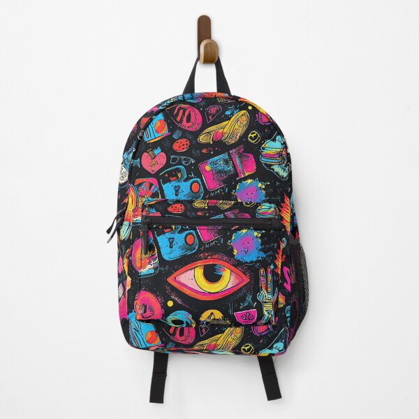 Item preview, vivid playful graffiti colorful art design abstract eye skull designed and sold by Fernnieskillup.