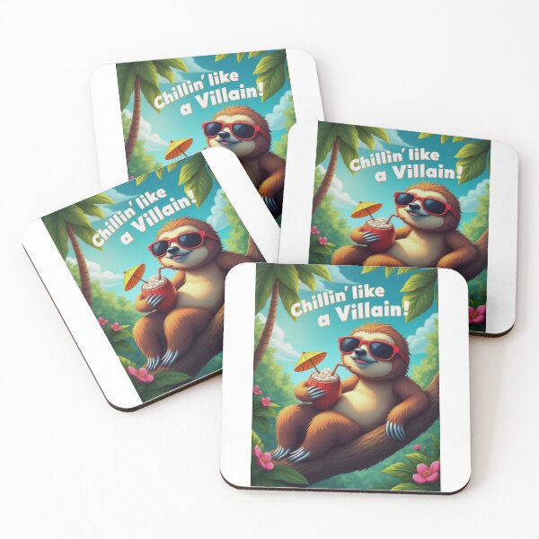 Item preview, Cool Sloth Chillin’ with Coconut and Sunglasses designed and sold by ArtCreator2023.