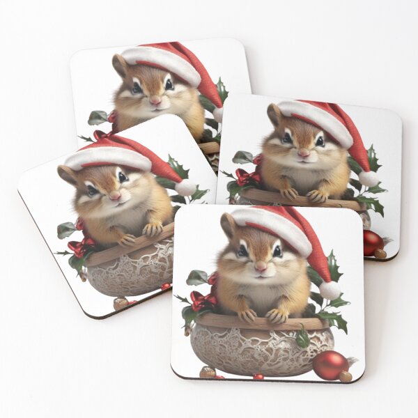 Item preview, CUTE BABY CHIPMUNK SANTA designed and sold by likbatonboot.