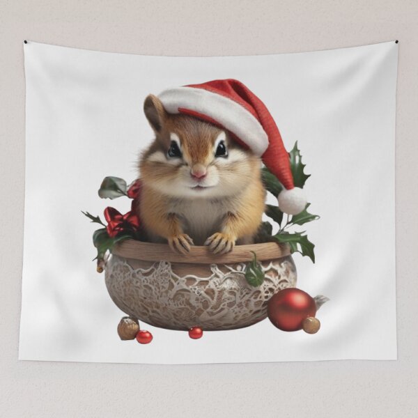 Item preview, CUTE BABY CHIPMUNK SANTA designed and sold by likbatonboot.