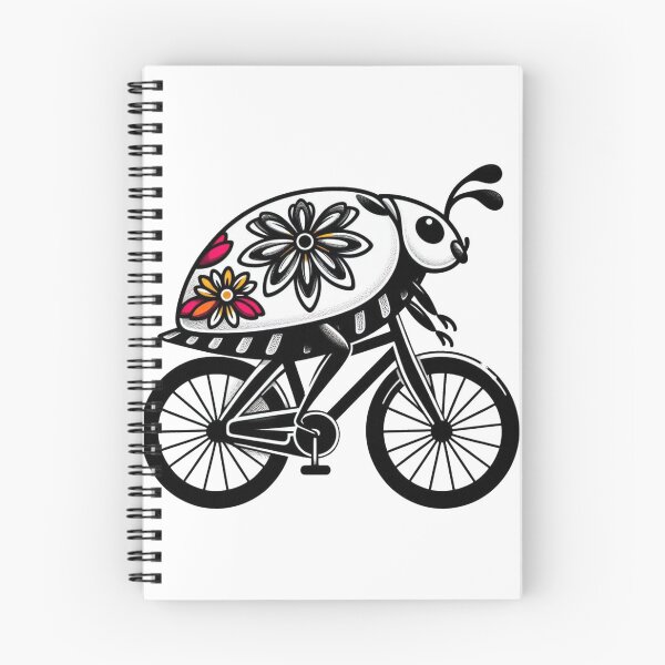 Item preview, Flower-Powered Cockroach on a Bicycle sticker designed and sold by CeammiShop.