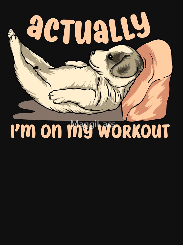 Dog workout funny caption Essential T-Shirt for Sale by