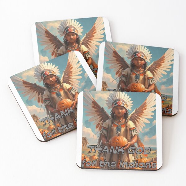 Item preview, Thank God for Indians and  Angels epic gifts for thanksgiving day and helloween designed and sold by thankful-loco.