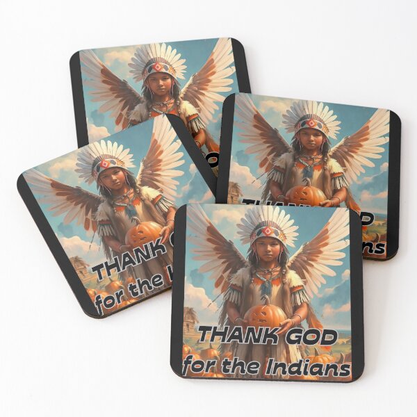 Item preview, Thank God for Indians like  Angels romantic gifts for thanksgiving day and helloween designed and sold by thankful-loco.