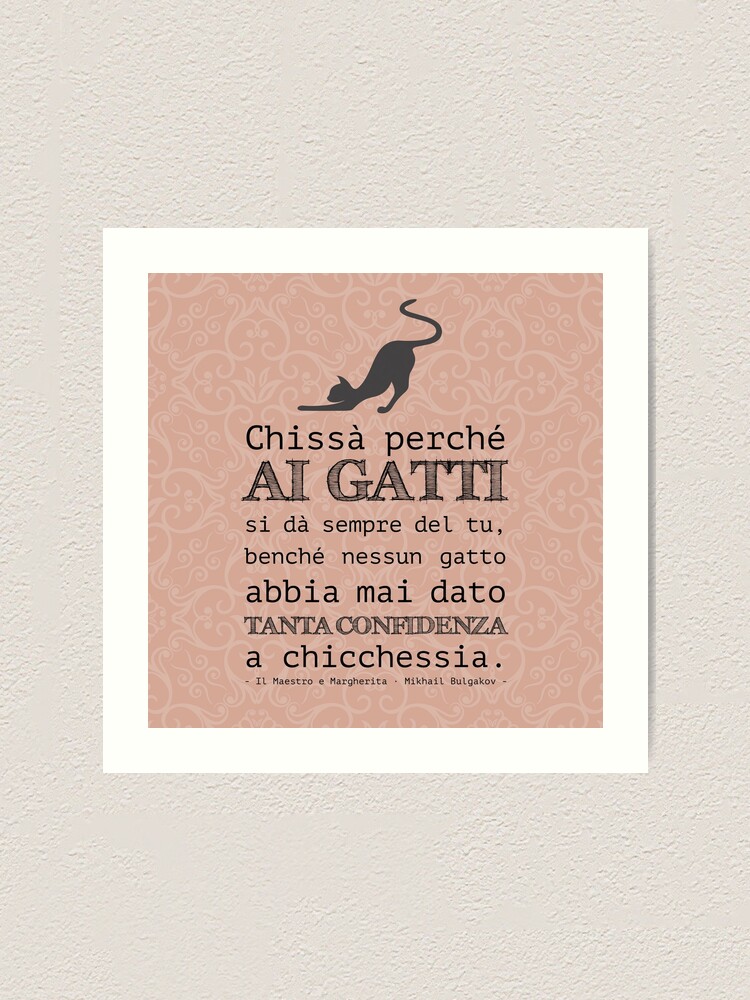 Impression Artistique Il Maestro E Margherita Citation Du Livre Italien Mikhail Boulgakov Par Sonosololibri Redbubble