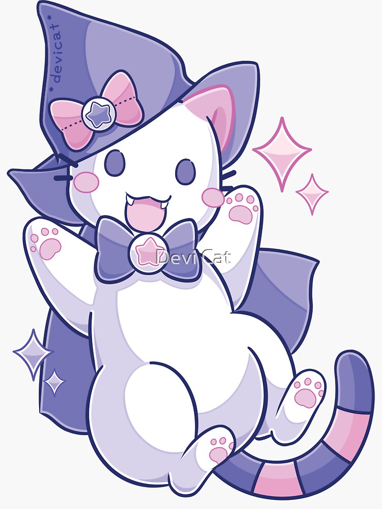 Thumbnail 3 of 3, Sticker, CandiCat Witch • 2024 designed and sold by devicatoutlet.