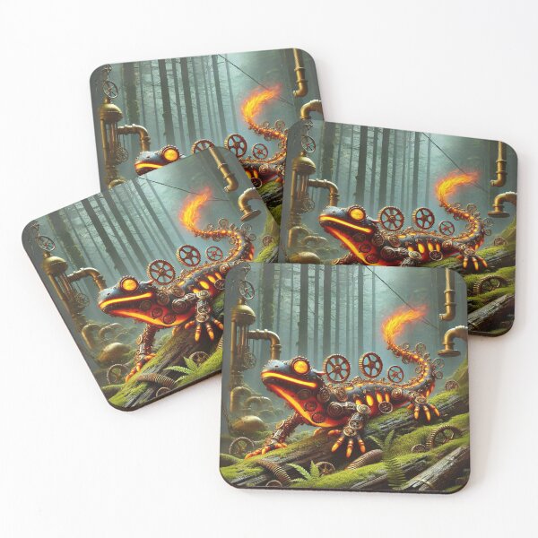 Item preview, Steampunk Fire Salamander designed and sold by Sillytoe.