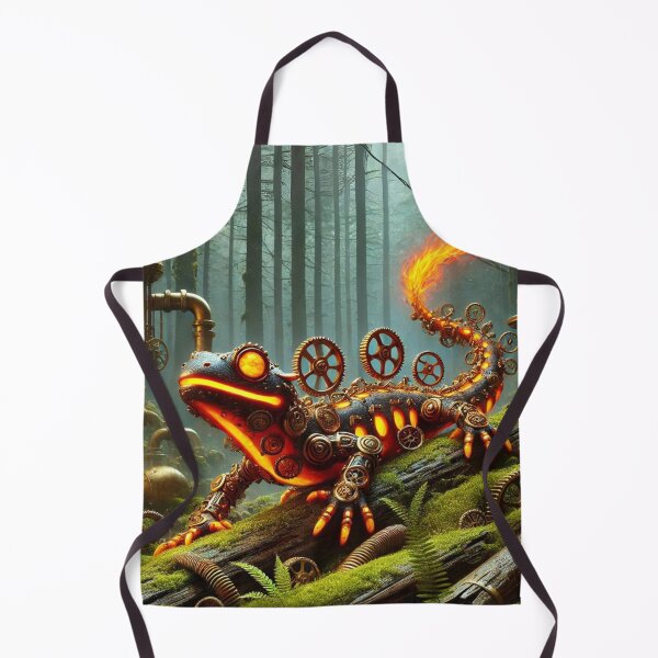 Item preview, Steampunk Fire Salamander designed and sold by Sillytoe.