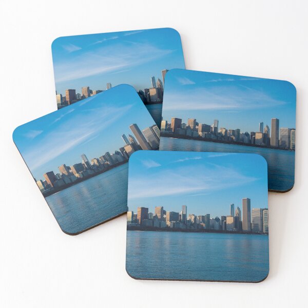 Item preview, Beautiful Chicago Urban Skyline over Blue waters. designed and sold by Elite-designs07.