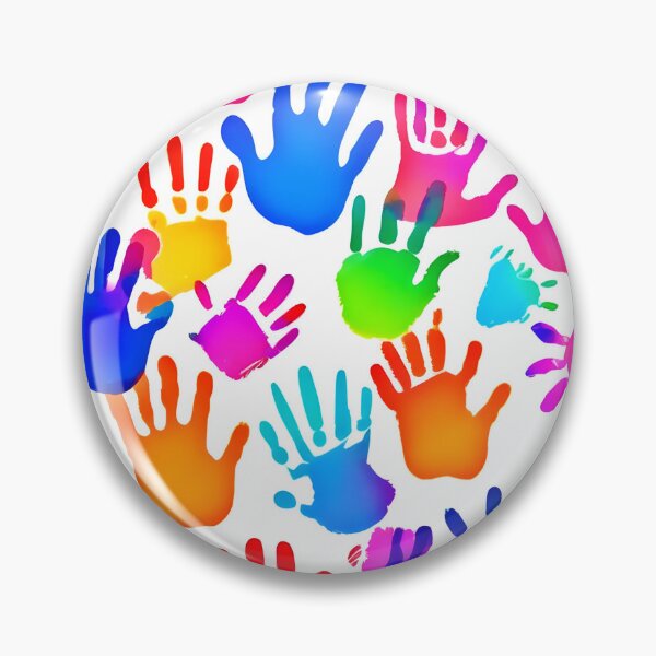 Item preview, Colorful Handprints Patterns for Unity designed and sold by Health And Fitness Posts e-Store.