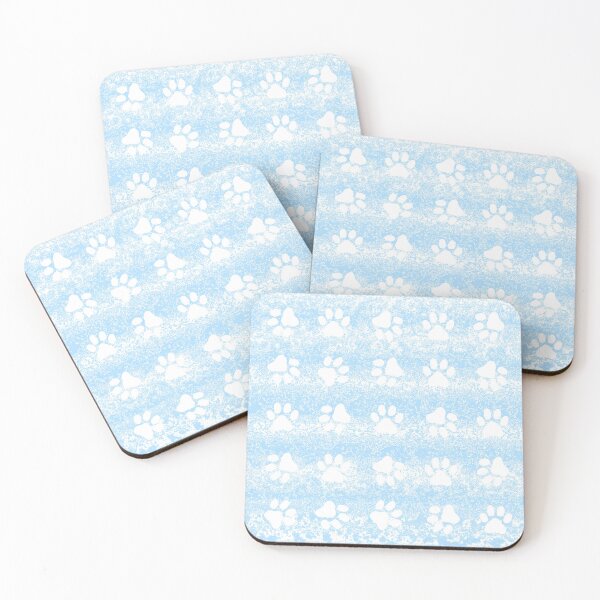 Item preview, White Puppy Paw Print Pattern designed and sold by Sartoris Art.