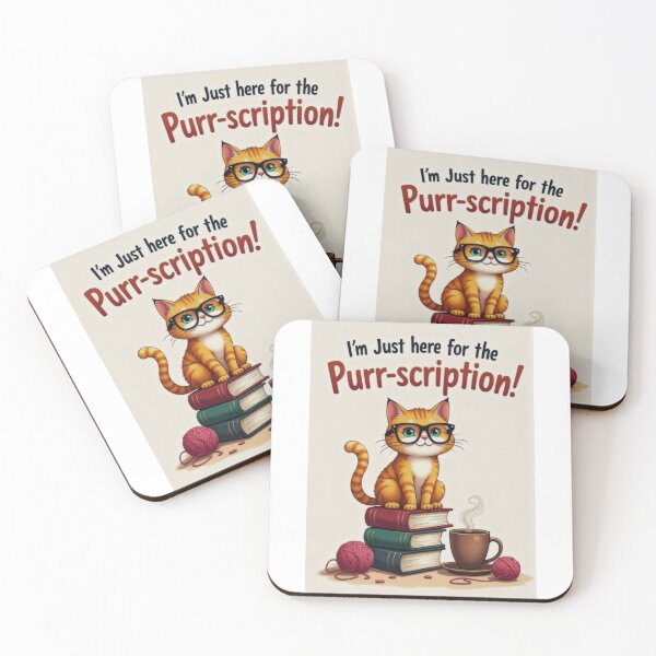 Item preview, Serious Cat Reading on a Stack of Books designed and sold by ArtCreator2023.