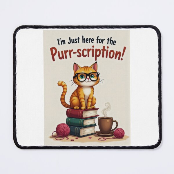 Item preview, Serious Cat Reading on a Stack of Books designed and sold by ArtCreator2023.