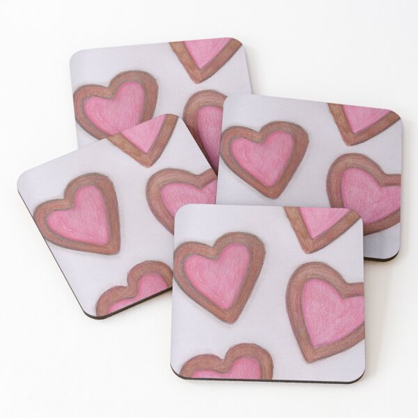 Item preview, Pink love heart cookies  designed and sold by Artbysarah23.