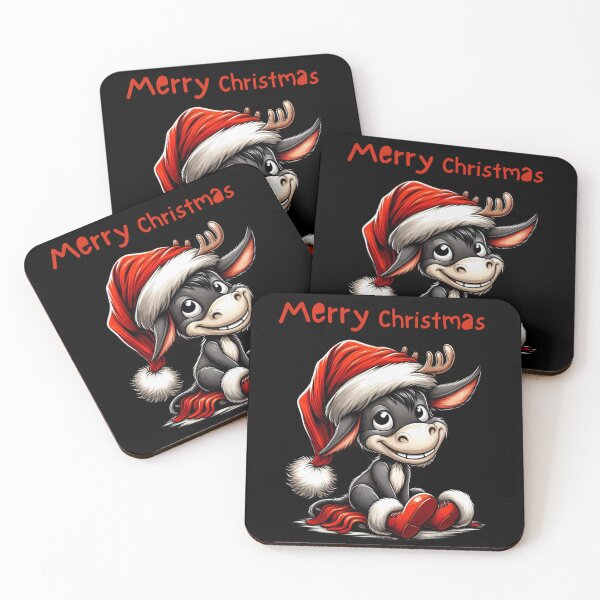 Item preview, Funny T-shirt with a funny crazy Christmas Reindeer in a Santa hat designed and sold by artimplementer.