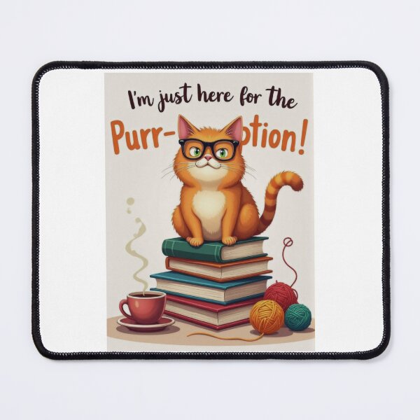 Item preview, Cat with Glasses: The Purr-fect Book Buddy designed and sold by ArtCreator2023.