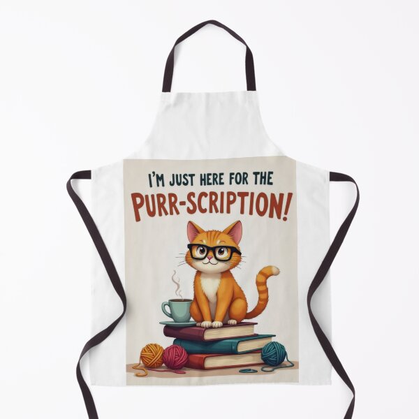 Item preview, Cute Cat on Books: Coffee and Yarn Vibes designed and sold by ArtCreator2023.