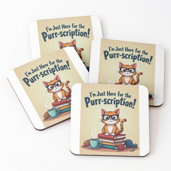 Item preview, Clever Cat on Books: Coffee and Yarn Fun designed and sold by ArtCreator2023.