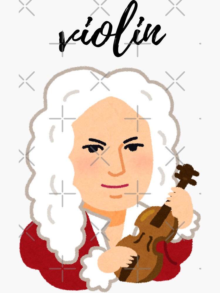 Thumbnail 3 of 3, Sticker, Violin Stickers designed and sold by ArtFashion-Fz.