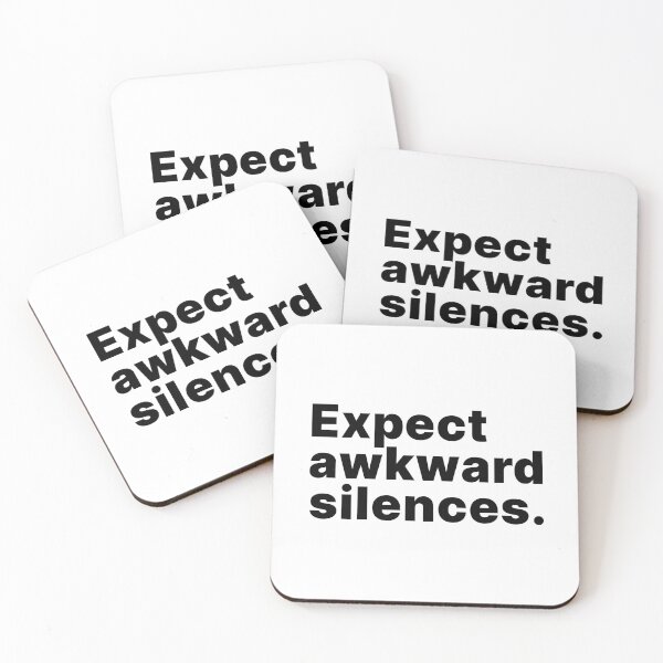 Item preview, Expect awkward silences | Socially awkward - black text designed and sold by ThingsOnTees.