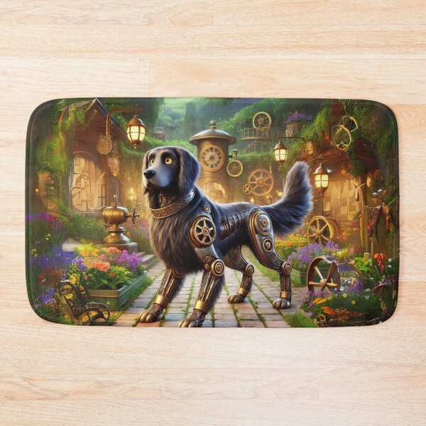 Item preview, Steampunk Flat-Coated Retriever designed and sold by Sillytoe.