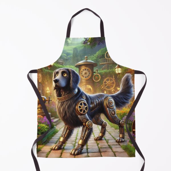 Item preview, Steampunk Flat-Coated Retriever designed and sold by Sillytoe.