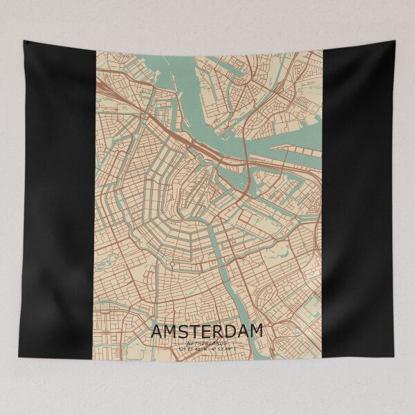 Item preview, Amsterdam Vintage Map designed and sold by My Digital Mind.