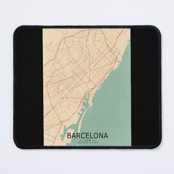 Item preview, Barcelona Vintage Map designed and sold by My Digital Mind.