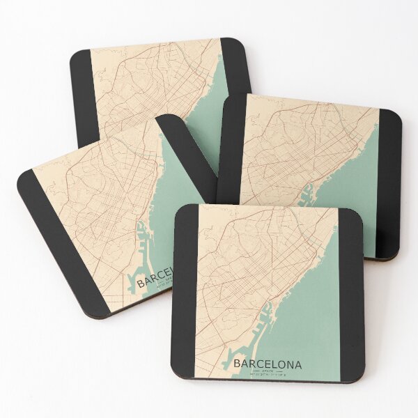Item preview, Barcelona Vintage Map designed and sold by My Digital Mind.
