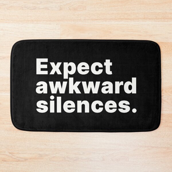 Item preview, Expect awkward silences | Socially awkward - white text designed and sold by ThingsOnTees.