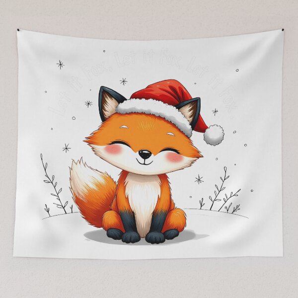 Item preview, Let it Snow Christmas fox v2 designed and sold by Foxx-One.