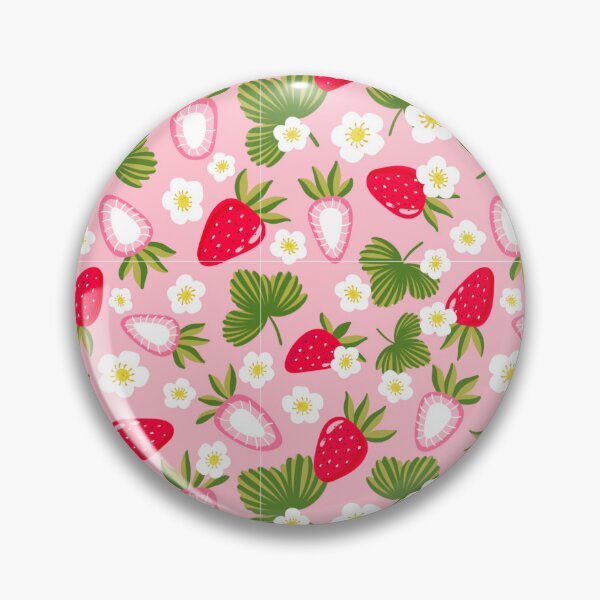 Item preview, Pink Strawberries and White Flowers  designed and sold by Betterloveart.