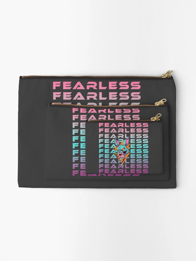 Thumbnail 2 of 4, Zipper Pouch, Fearless Rabbit designed and sold by La Loca.