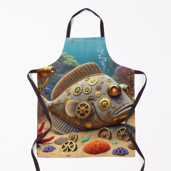 Item preview, Steampunk Flounder Fish designed and sold by Sillytoe.
