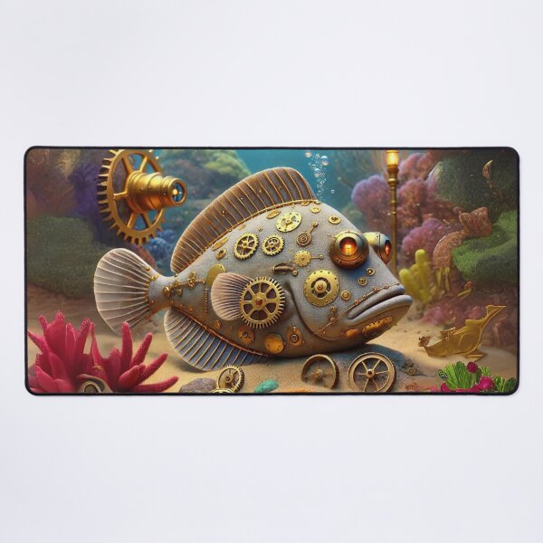 Item preview, Steampunk Flounder Fish designed and sold by Sillytoe.