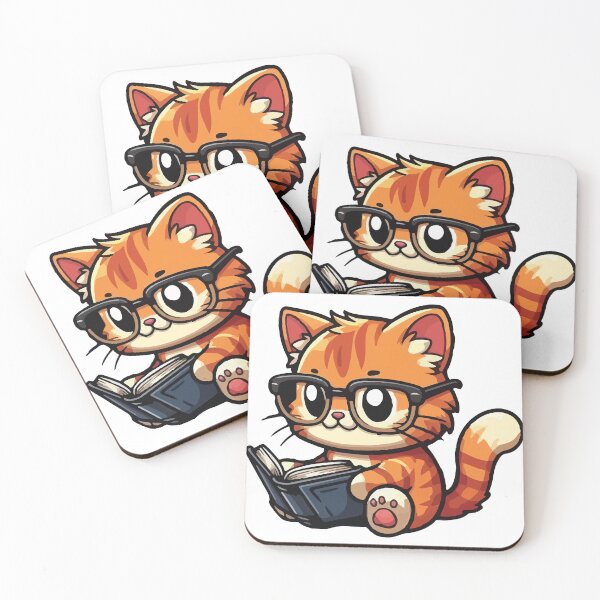 Item preview, Cute Cat Reading Book designed and sold by -DEEWOLF-.