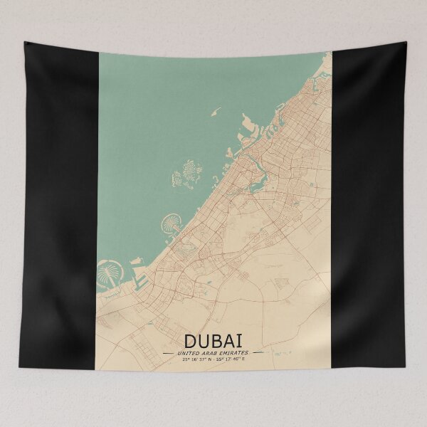 Item preview, Dubai Vintage Map designed and sold by My Digital Mind.